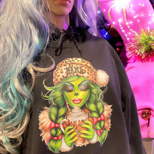 hoodie grinchy mama à personnaliser