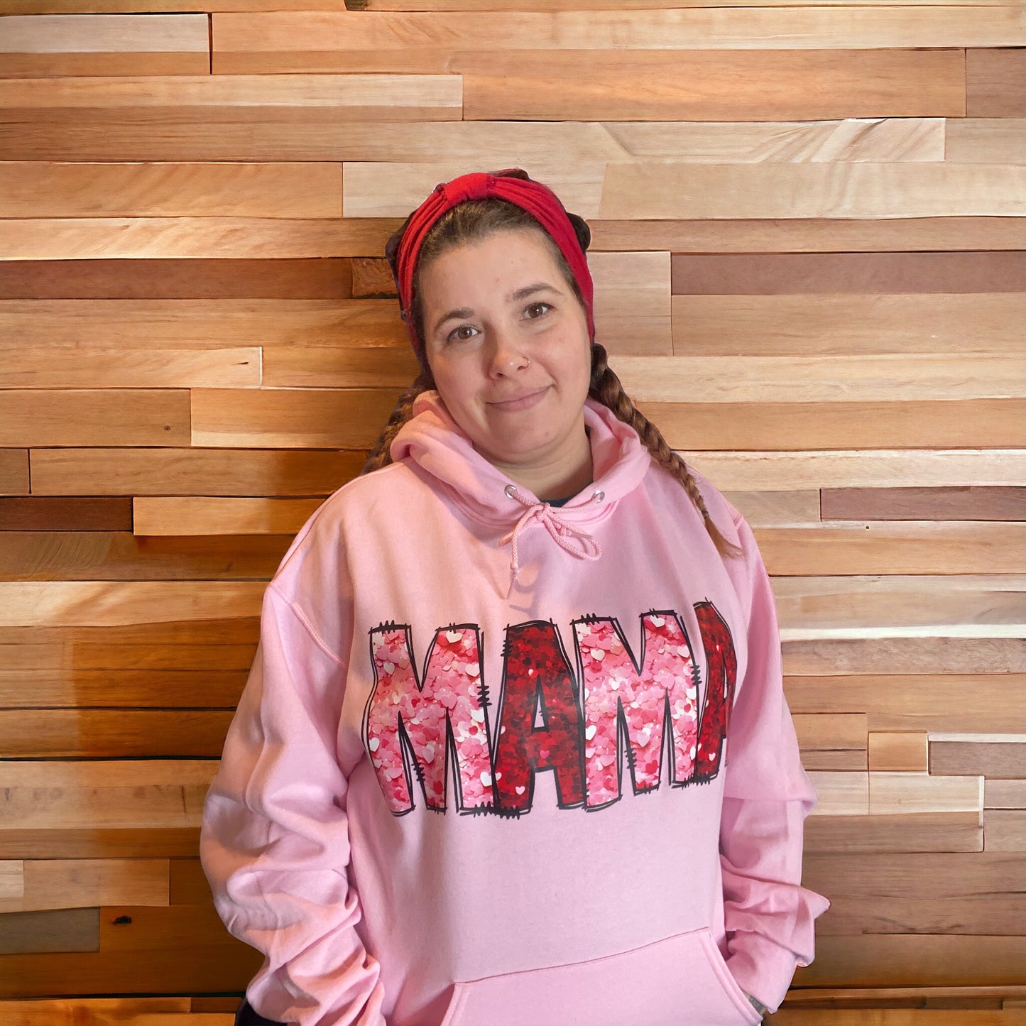 Hoodie en Cotton rose