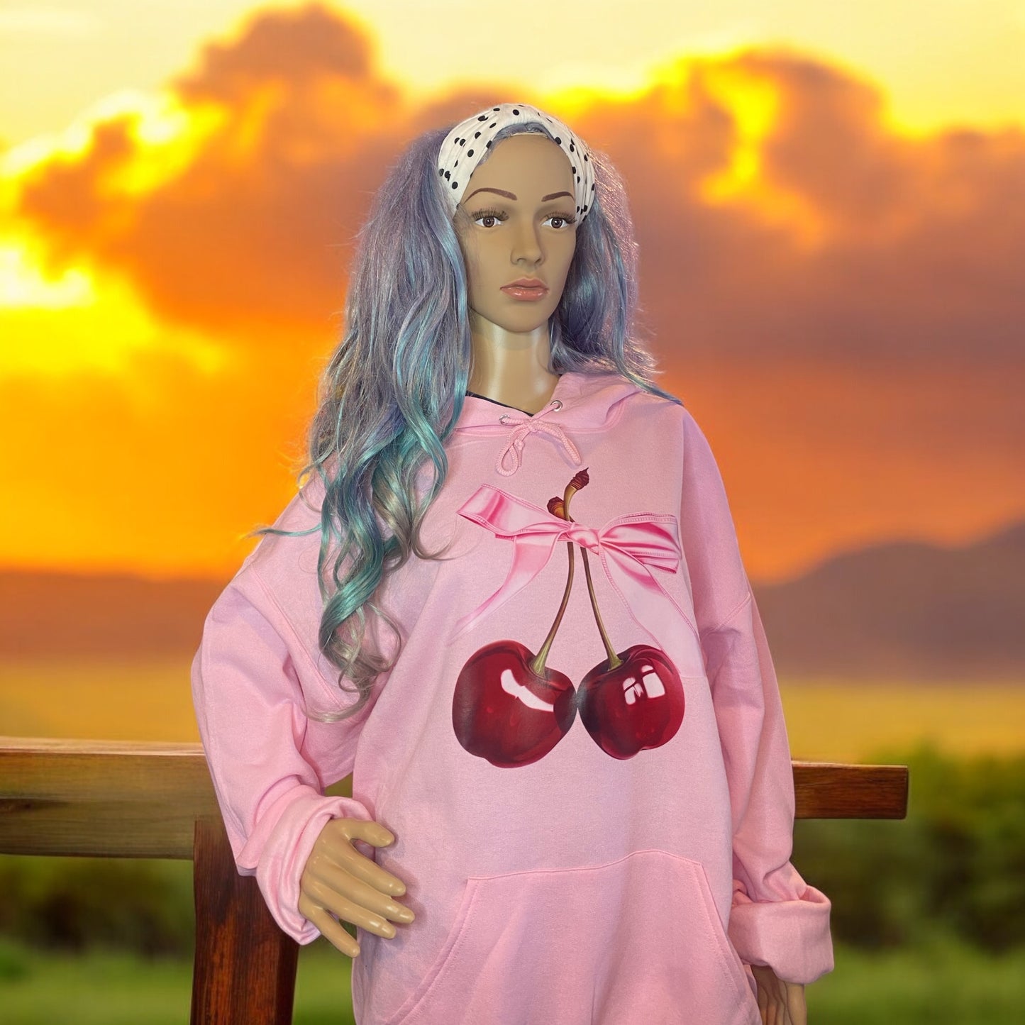 Hoodie rose pâle