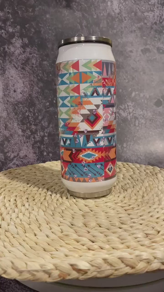 goblet avec bec repliable 18 oz motif aztec