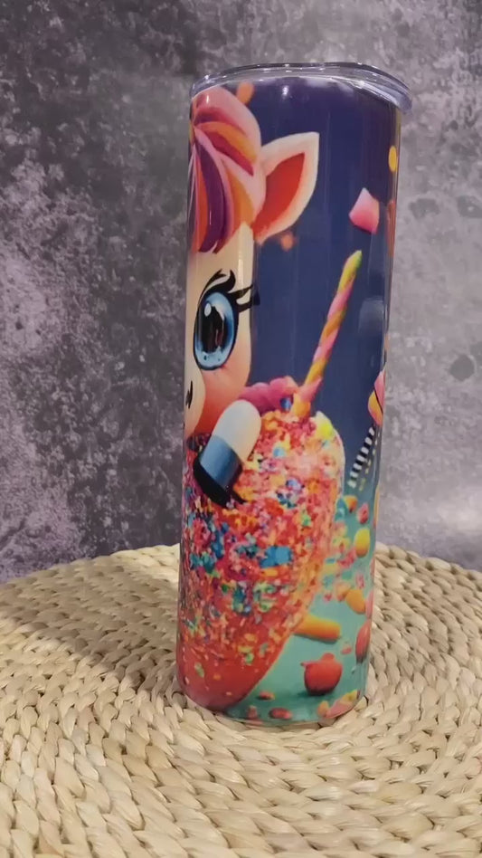 tumbler 200z licorne candy